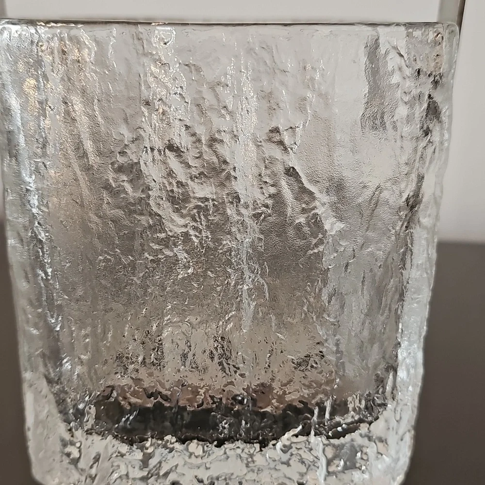 Vintage Hoya Crystal Ice Cube 70s Bucket Stainless Steel 5X5